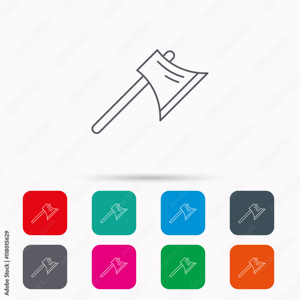 Axe icon. Worker equipment sign. Axe icon. Worker equipment sign.