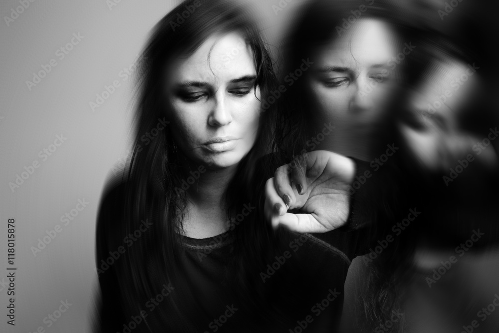 creative portrait of young woman daydreaming creative portrait of young woman daydreaming