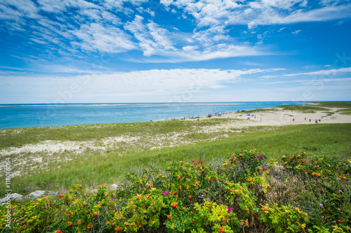 View of a beach in  Chatham, Cape Cod, Massachusetts.
