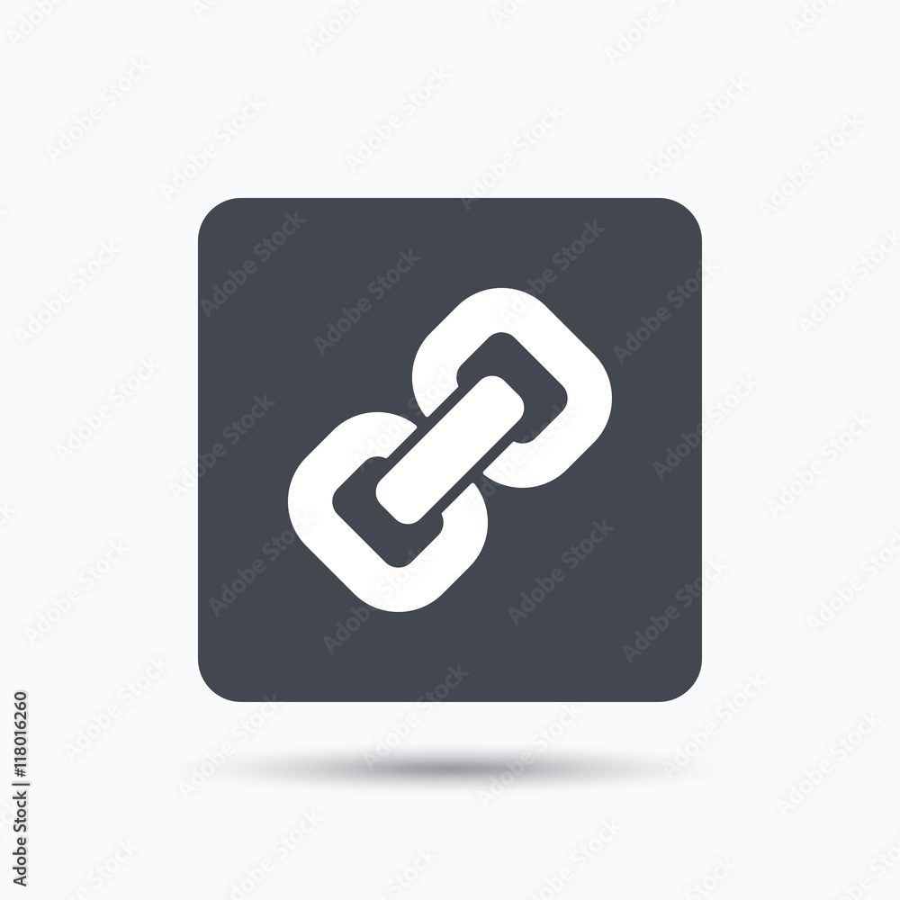 Chain icon. Internet web hyperlink sign. Chain icon. Internet web hyperlink sign.