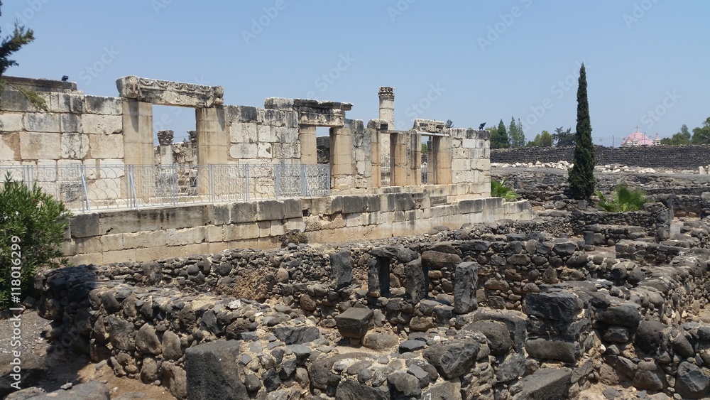ruins of Capernaum in Israel