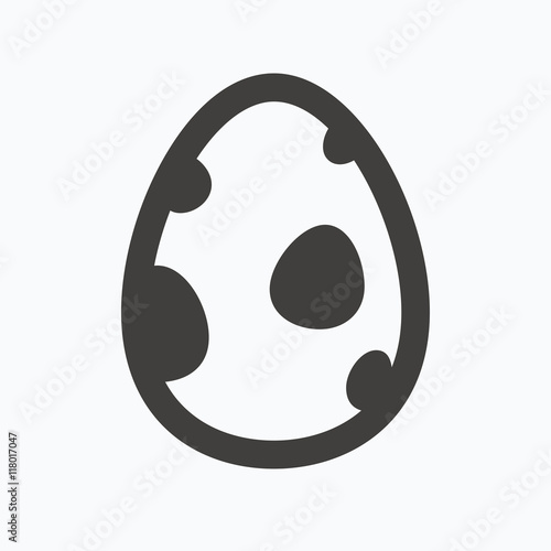 Dinosaur egg icon. Birth symbol sign.