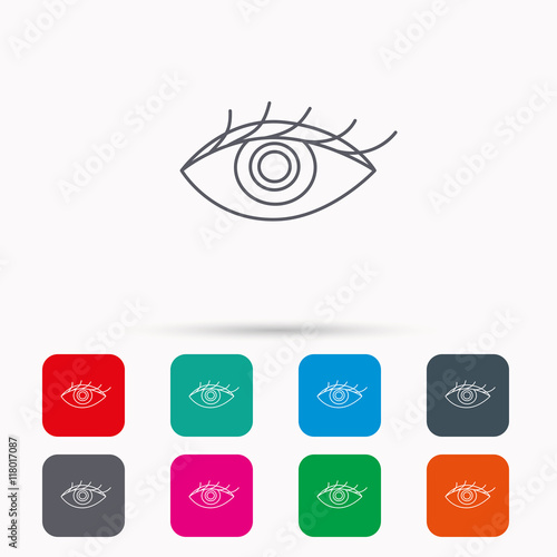 Eye icon. Human vision sign. photo