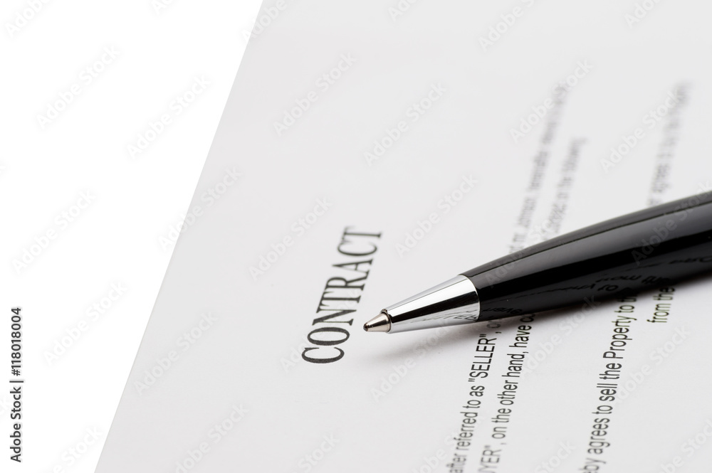 Keys of a new house and pen on contract. Keys of a new house and pen on contract.