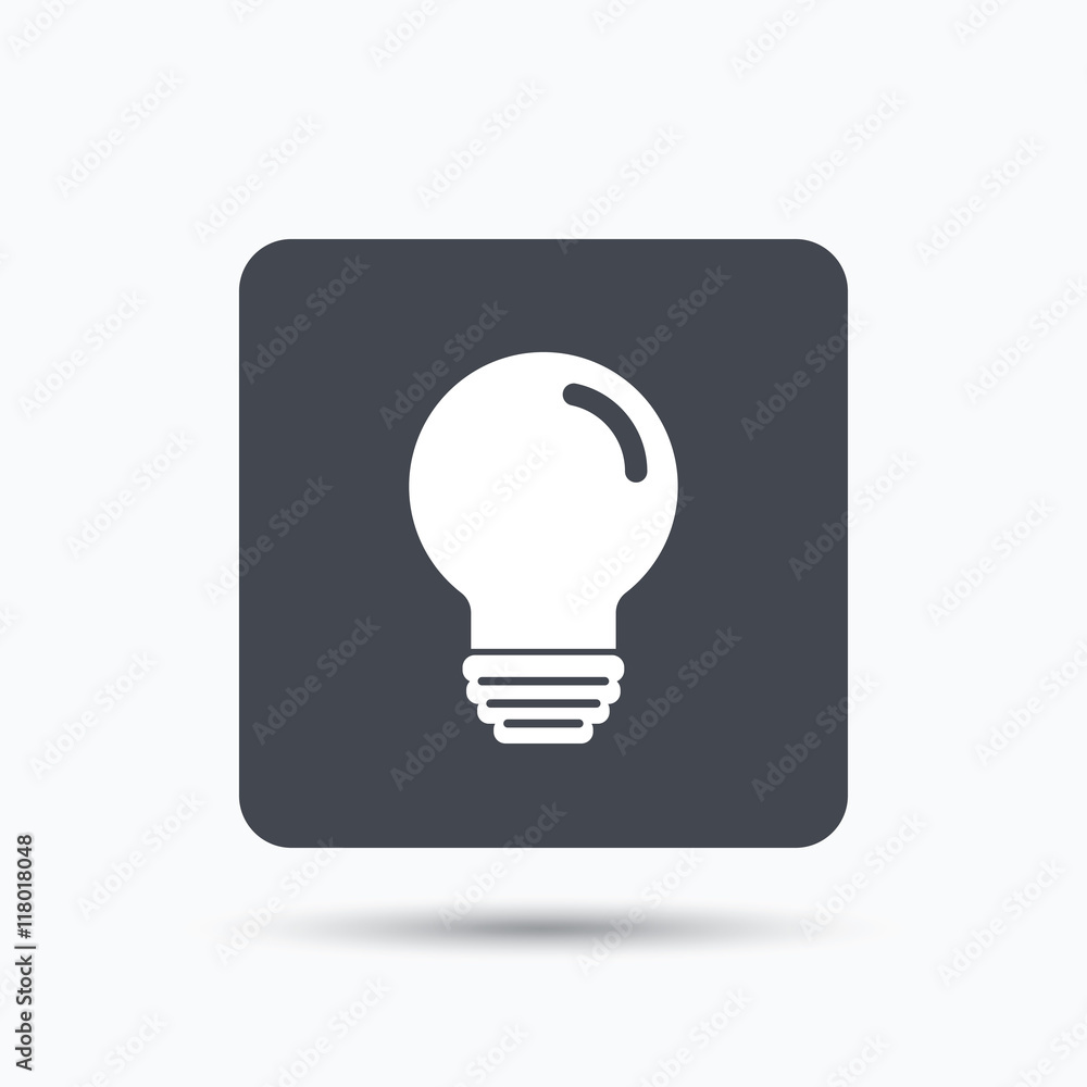 Light bulb icon. Lamp illumination sign. Light bulb icon. Lamp illumination sign.