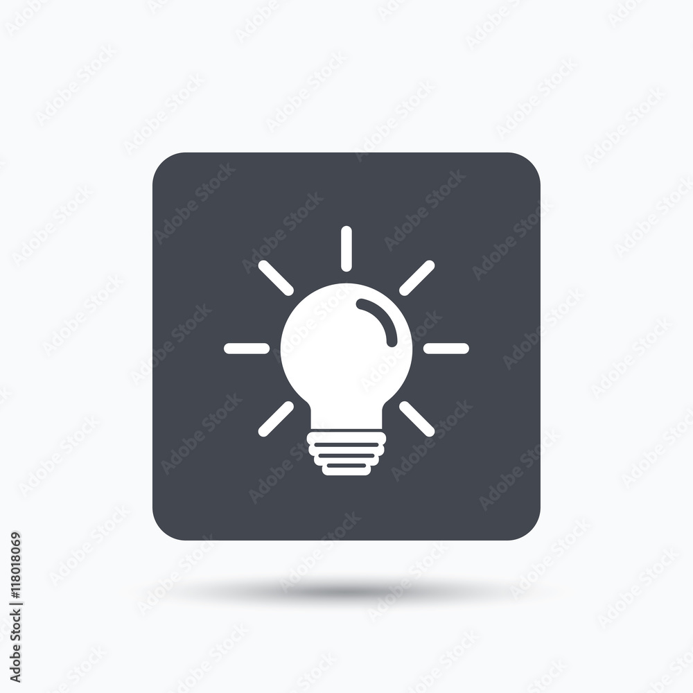 Light bulb icon. Lamp illumination sign. Light bulb icon. Lamp illumination sign.