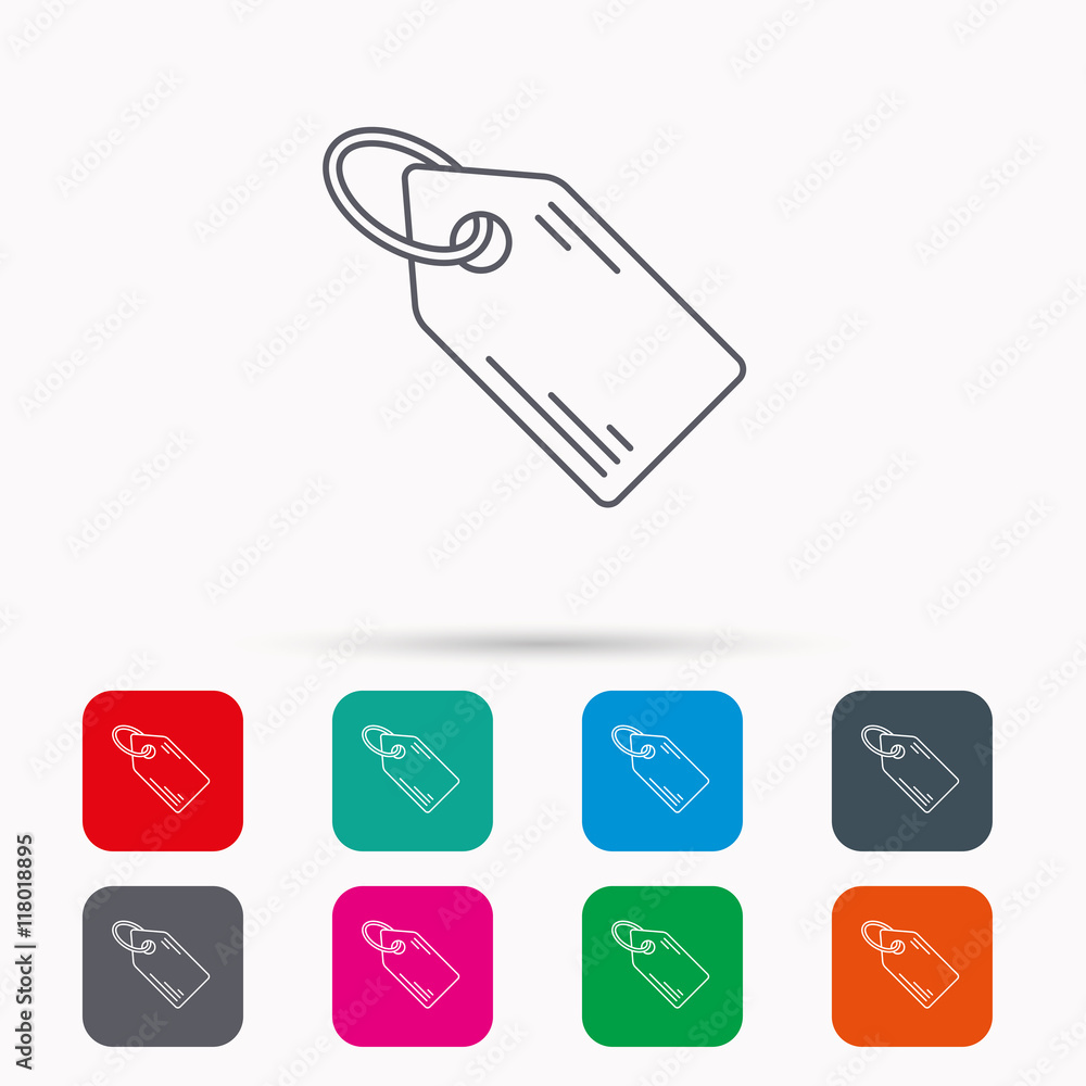 Fototapeta premium Price tag icon. Discount label sign.