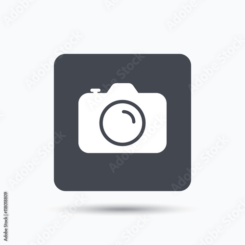 Camera icon. Professional photocamera sign.