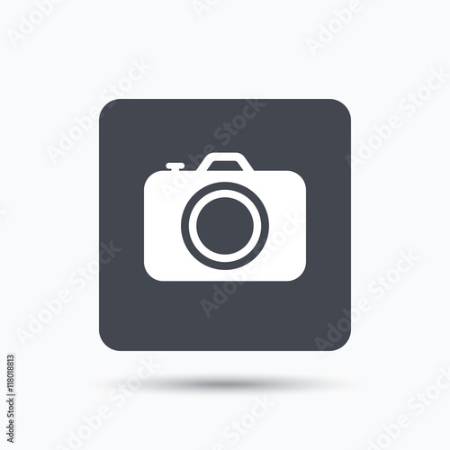 Camera icon. Professional photocamera sign.