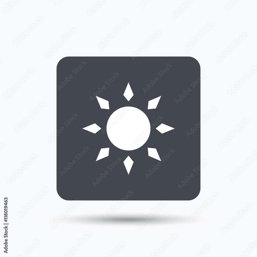 Sun icon. Sunny weather sign. Sun icon. Sunny weather sign.