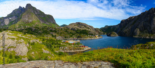 Landscape of Lofoten Islands in Norway. 