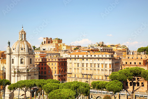 View of colonna Traiana and Basilica Ulpia in Forum of Trajan. R photo
