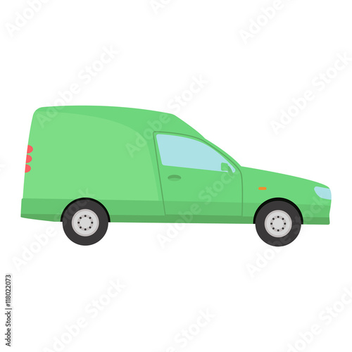 Car vehicle mini van bus transport type design sign technology style vector. Generic car mini van design flat vector illustration isolated on white. Transport mini bus object