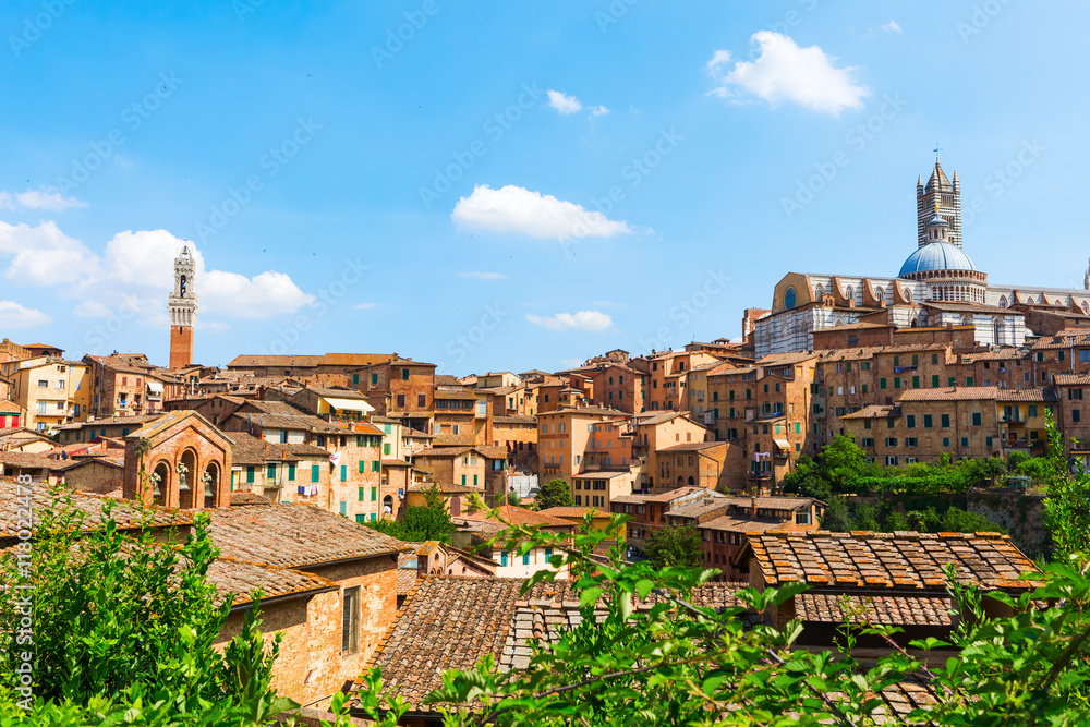 cityscape of Siena, Italy