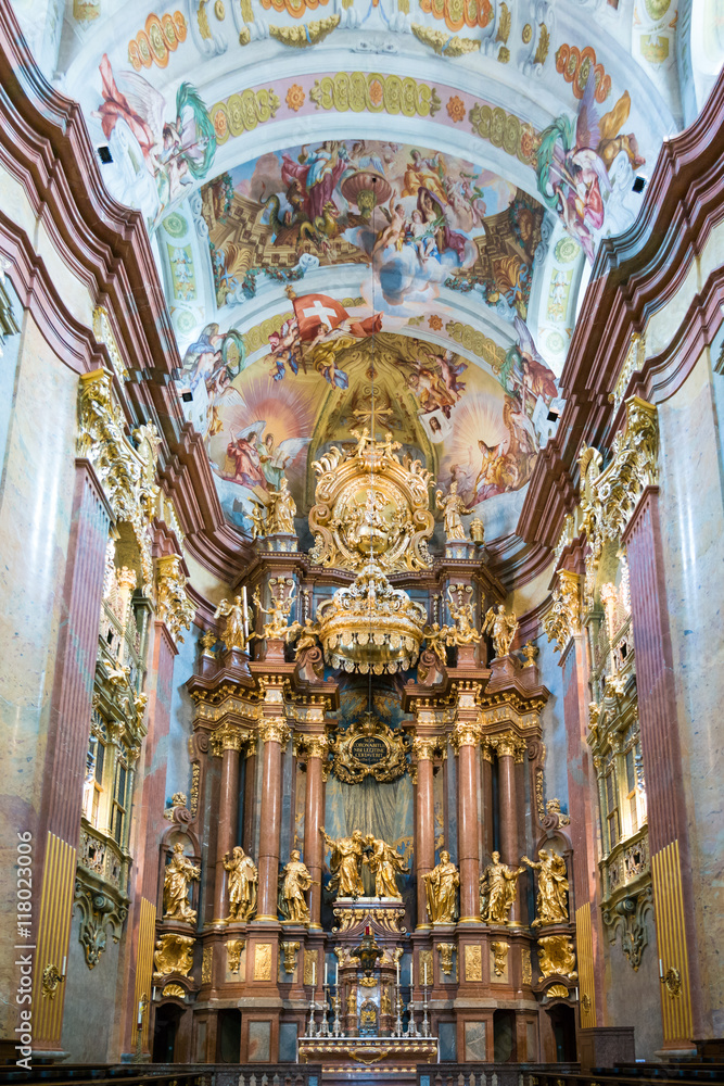 Church of Melk Abbey in Wachau Valley, Lower Austria