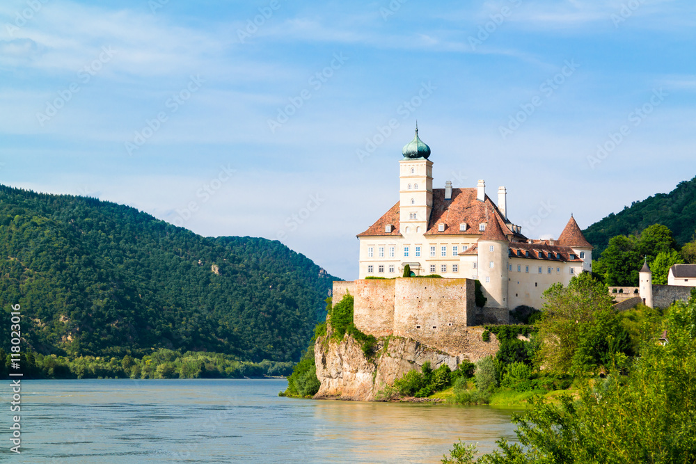 Schonbuhel castle and Danube river in Wachau Valley, Lower Austria, Austria