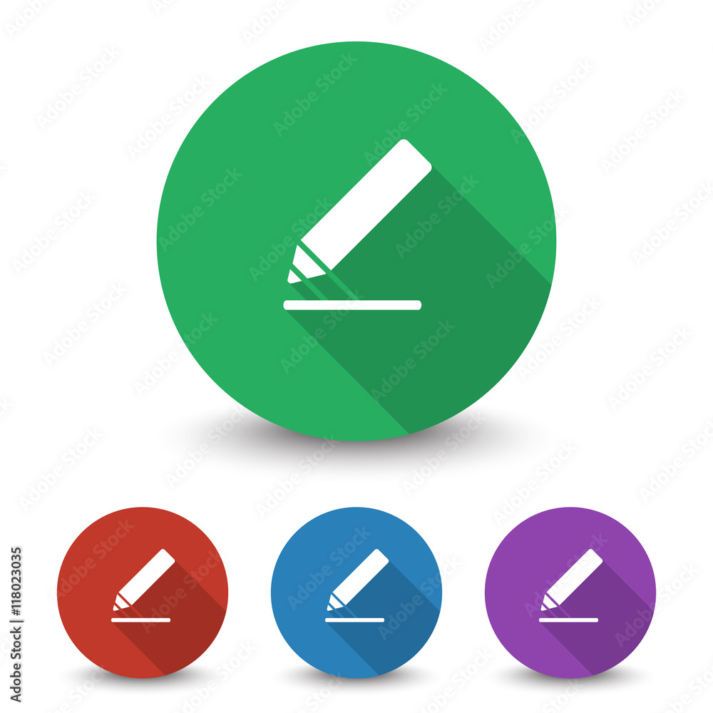 White Sign Here icon in different colors set White Sign Here icon in different colors set