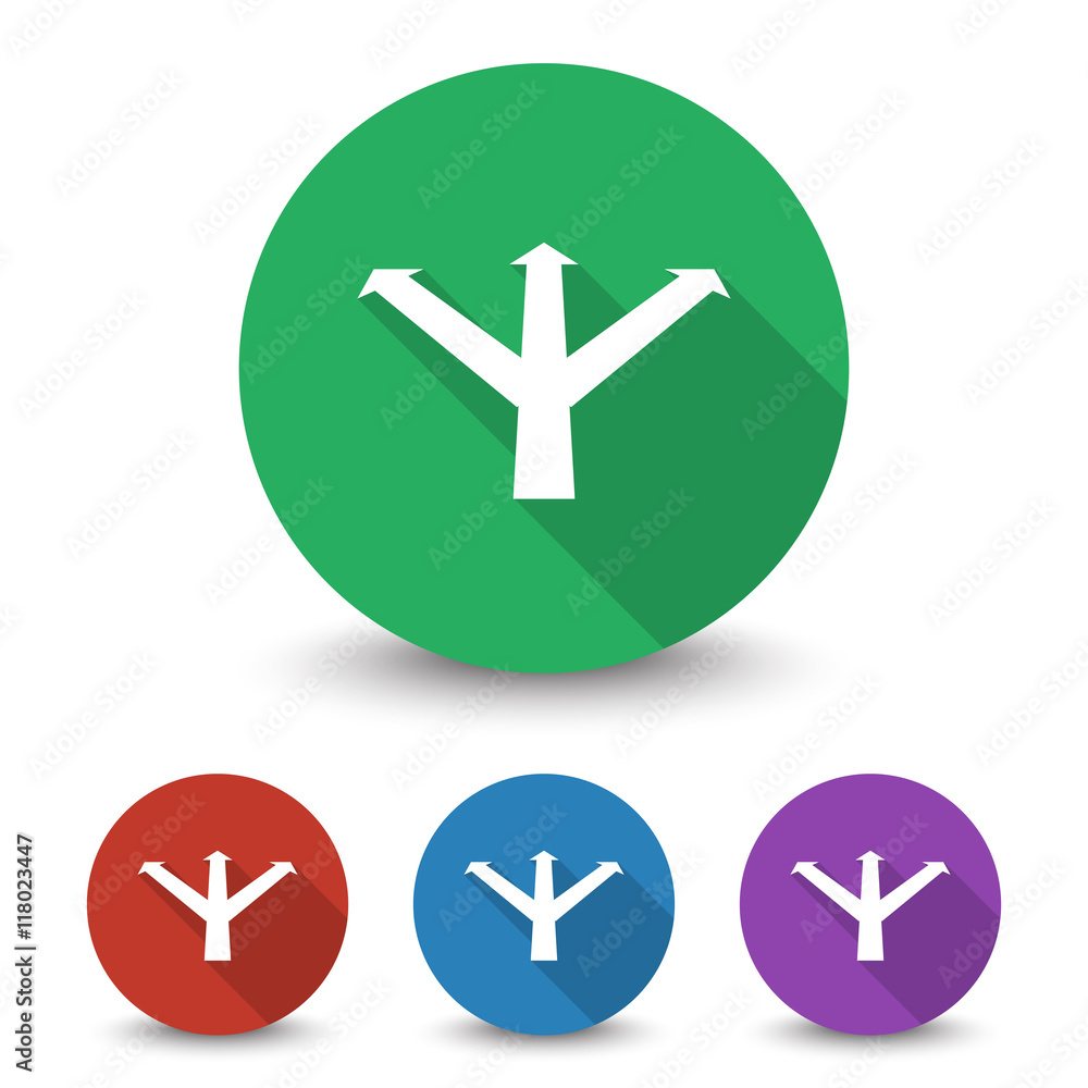 Obraz premium White Strategy icon in different colors set