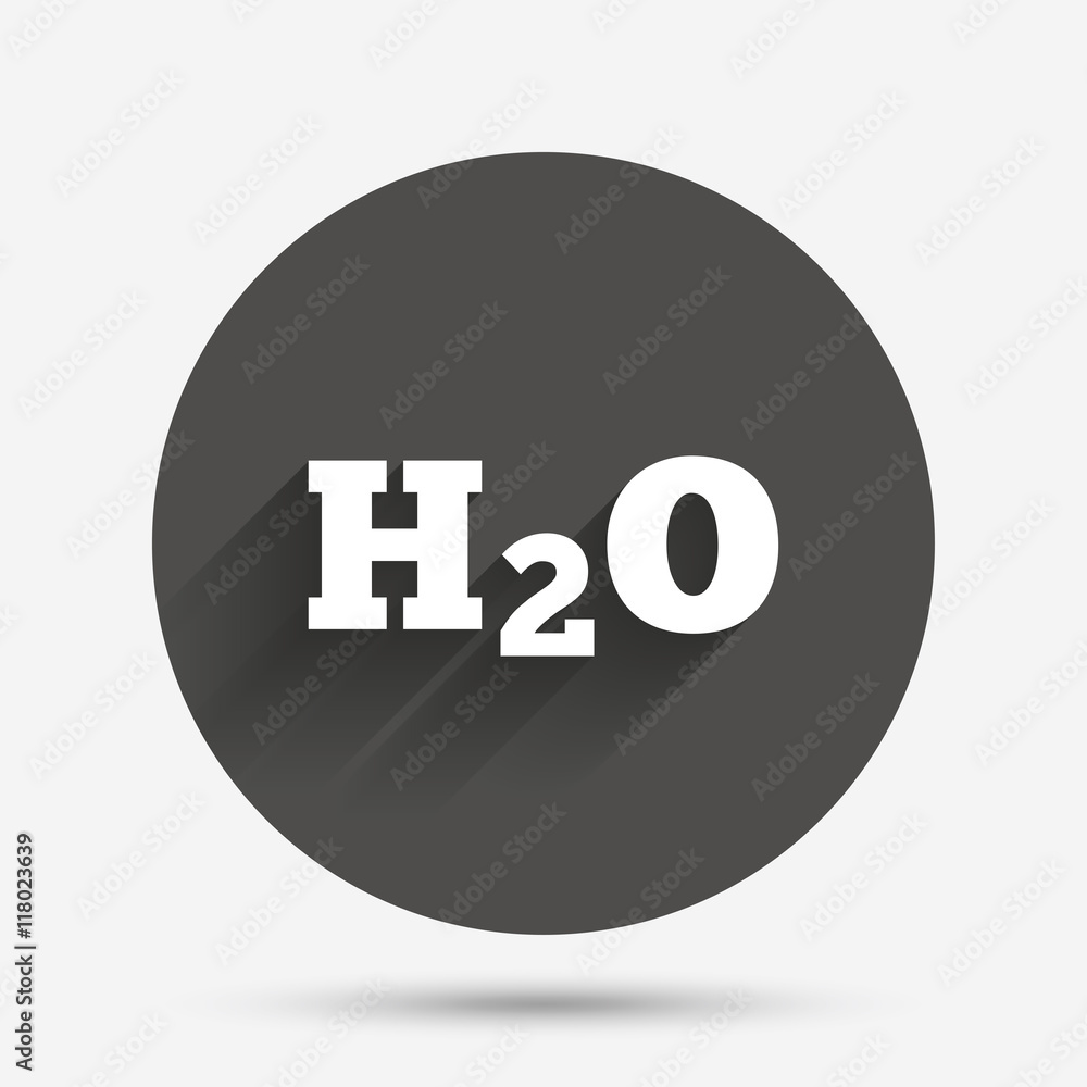 H2O Water formula sign icon. Chemistry symbol. H2O Water formula sign icon. Chemistry symbol.