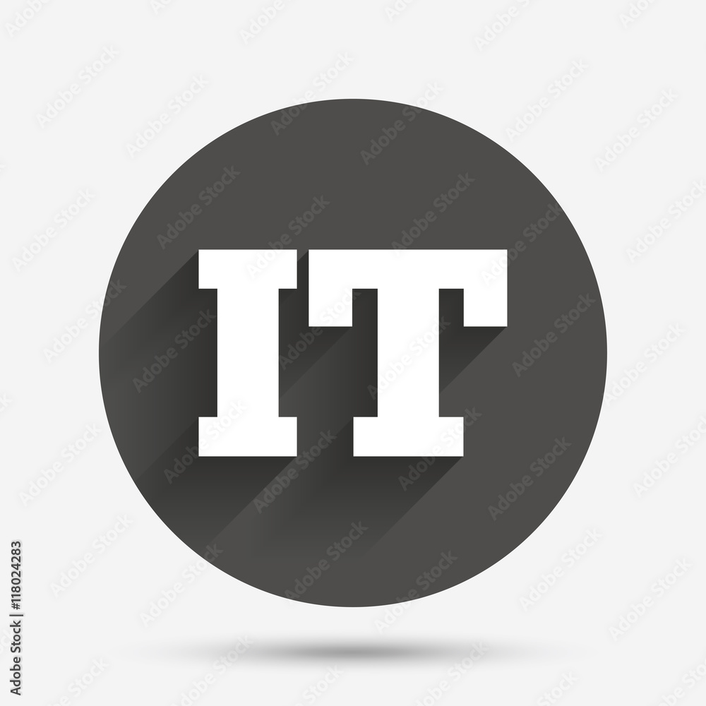 Fototapeta premium Italian language sign icon. IT Italy translation