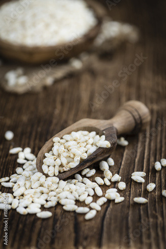 Portion of puffed Rice