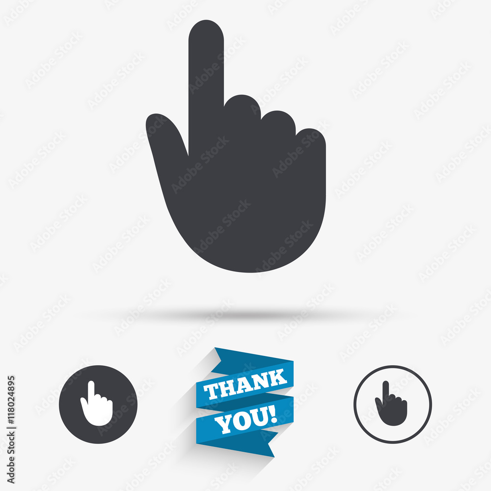 Obraz premium Hand cursor sign icon. Hand pointer symbol.