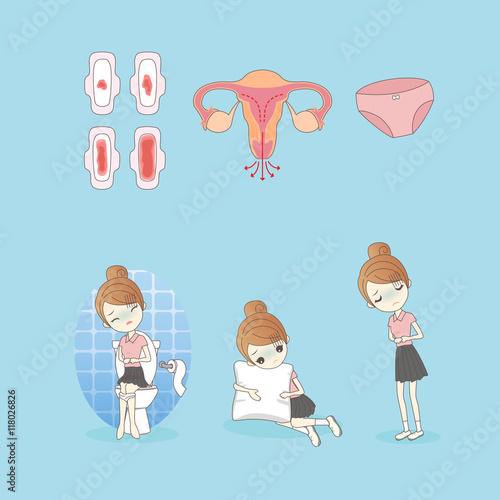  woman is suffering menstrual pains