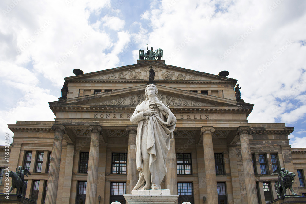 Schiller statue in front of Konzerthaus (Concert House) in Berlin