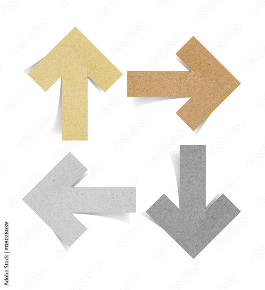 Fototapeta premium bubble talk and header tag recycled paper craft stick on white background