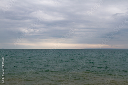 Alakol lake before the rain