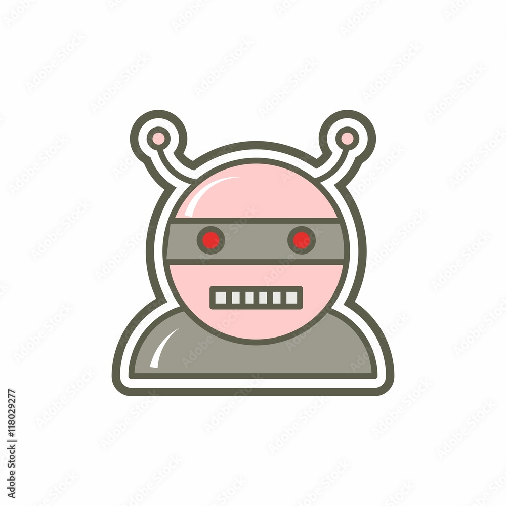 robotic logo icon vector