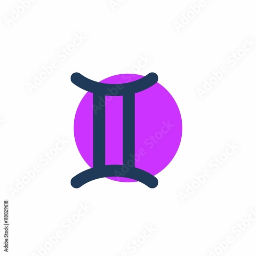 gemini zodiac logo icon vector