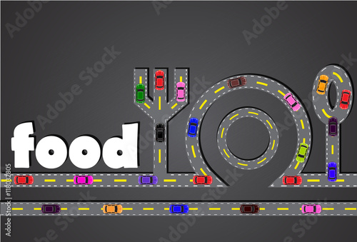 food icon on the road