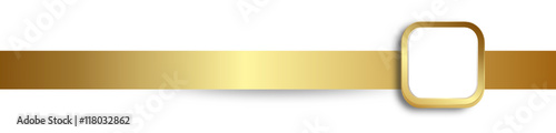 Gold Band Banner Viereck Schild