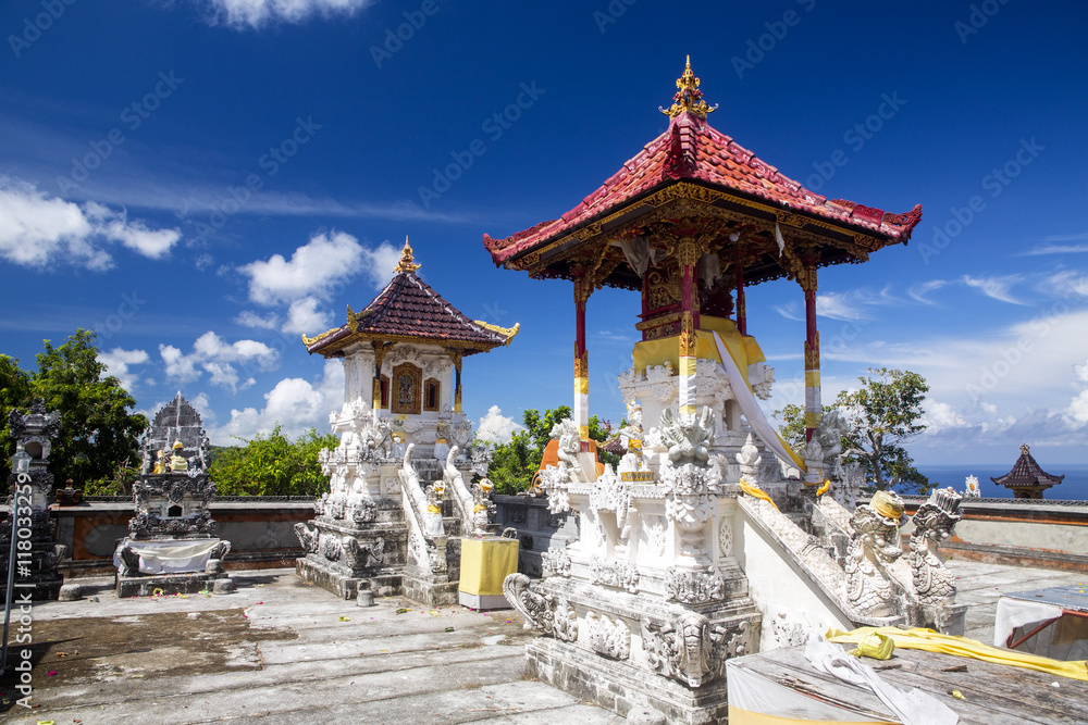 cars celebrating the temple cars, in Nusa Penida-Bali, Indonesia