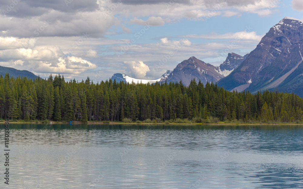 Banff National Park, Bow Lake in the Canadian Rockies,