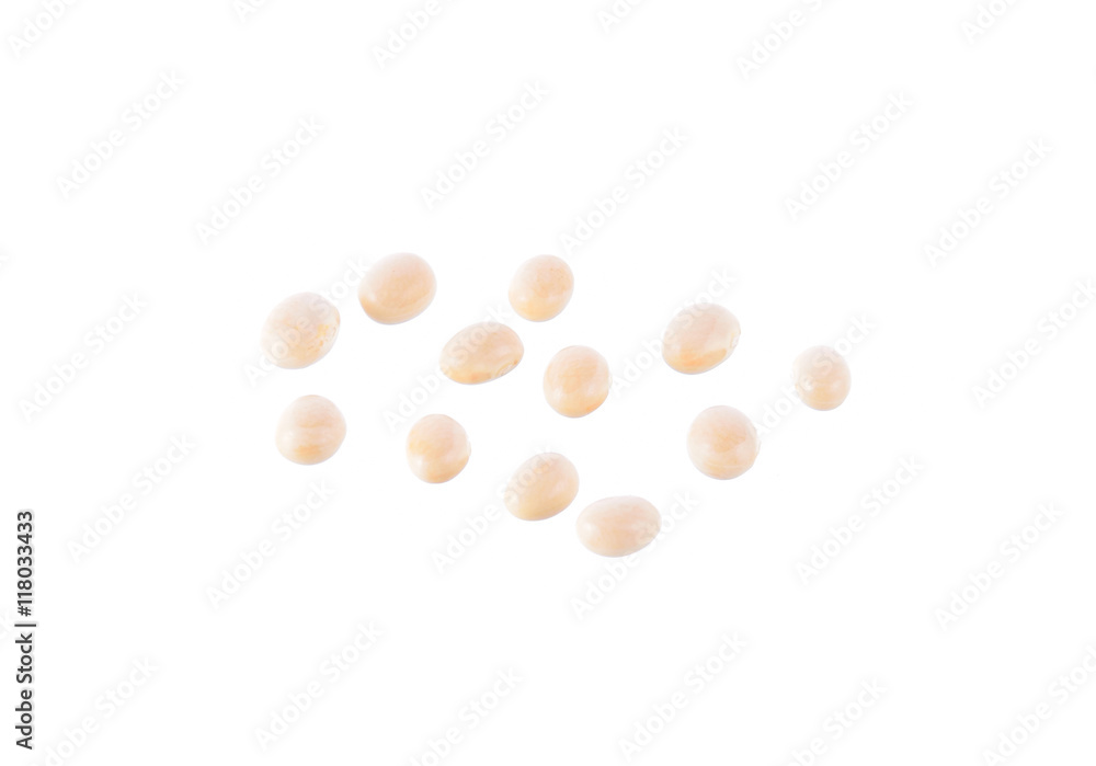 Heap of white beans isolated on white background Heap of white beans isolated on white background