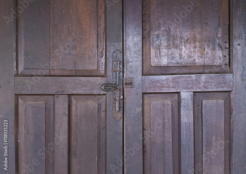 Old wooden vintage of door
