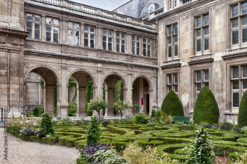  French formal garden in the center of Paris © nevskyphoto
