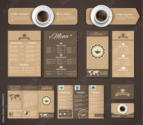 Set coffee corporate identity