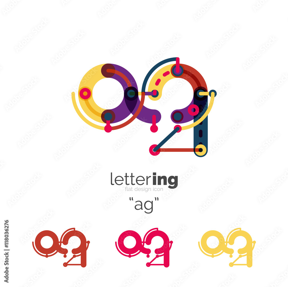 Obraz premium Alphabet letter font logo business icon