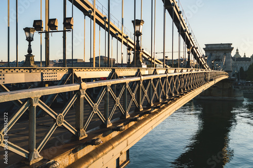 Canvas Print Budapest - Chain Bridge