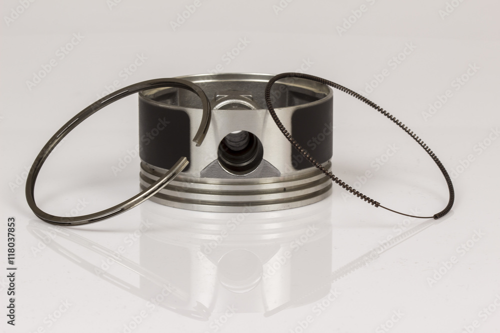 auto piston parts white background isolated auto piston parts white background isolated