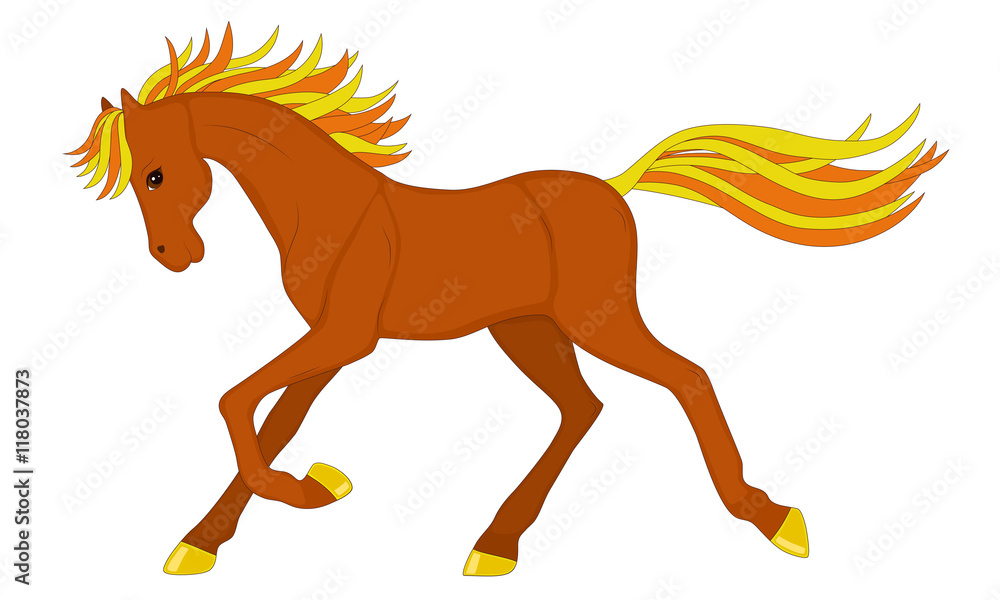 running horse cartoon