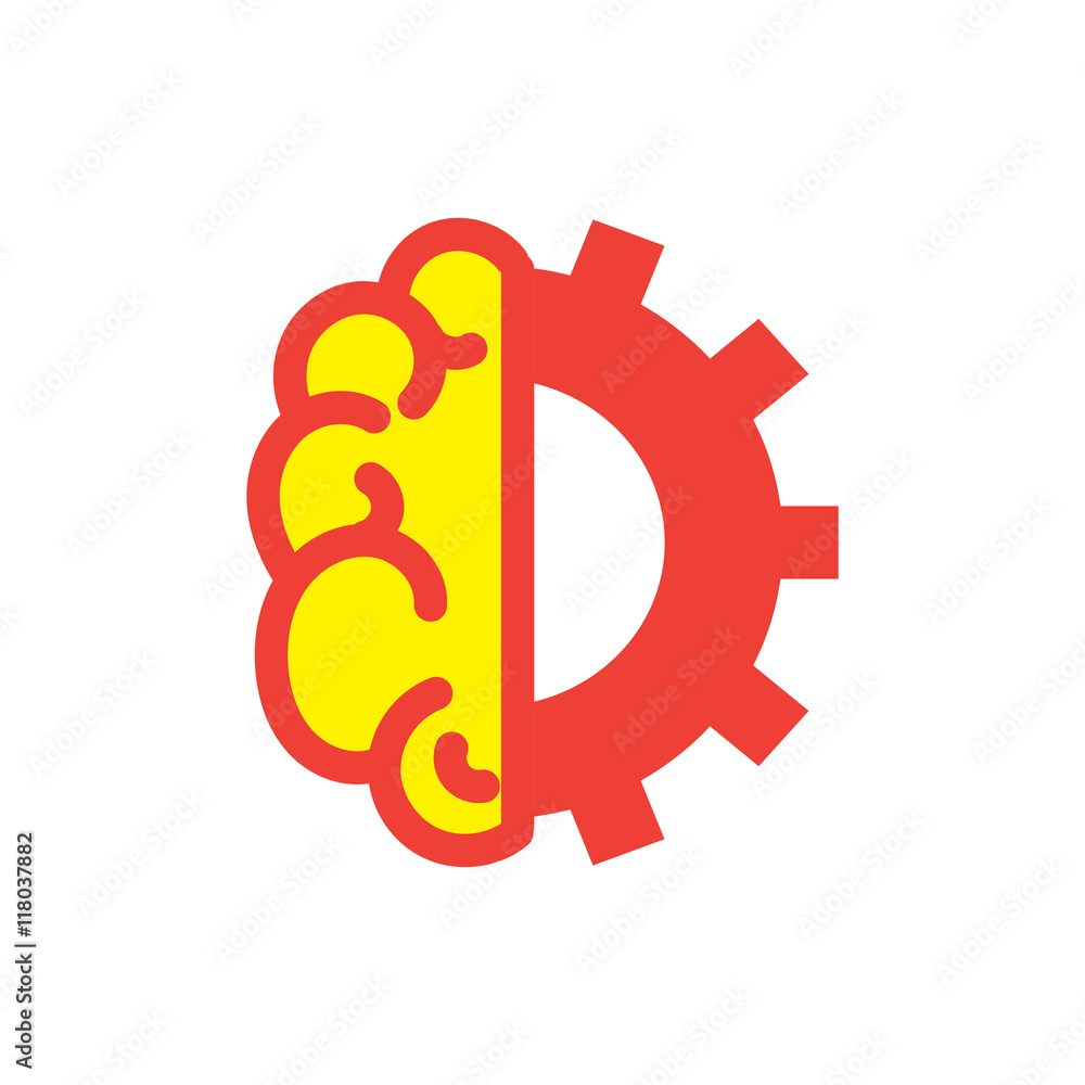 Obraz premium brain logo icon vector