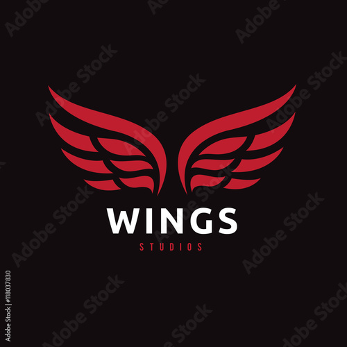 Wings Logo, Eagle wing logo,bird symbol,freedom logo, Sport logo,vector logo template.