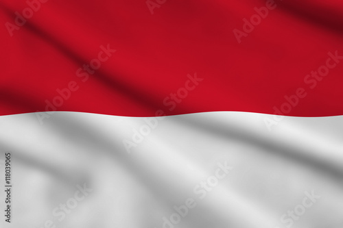 Indonesia and Monaco Flag