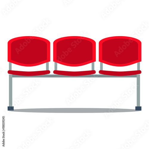 Vector illustration of plastic seat