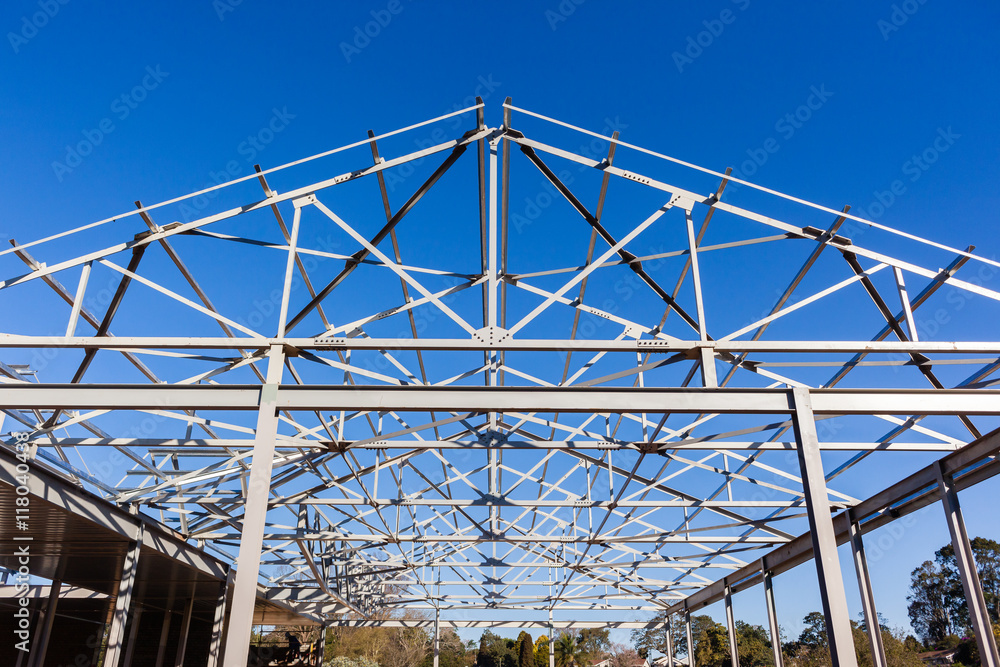 Roof Steel Frame Structure construction building mall shops