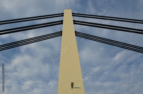 Pillon bridge with lamp on it photo